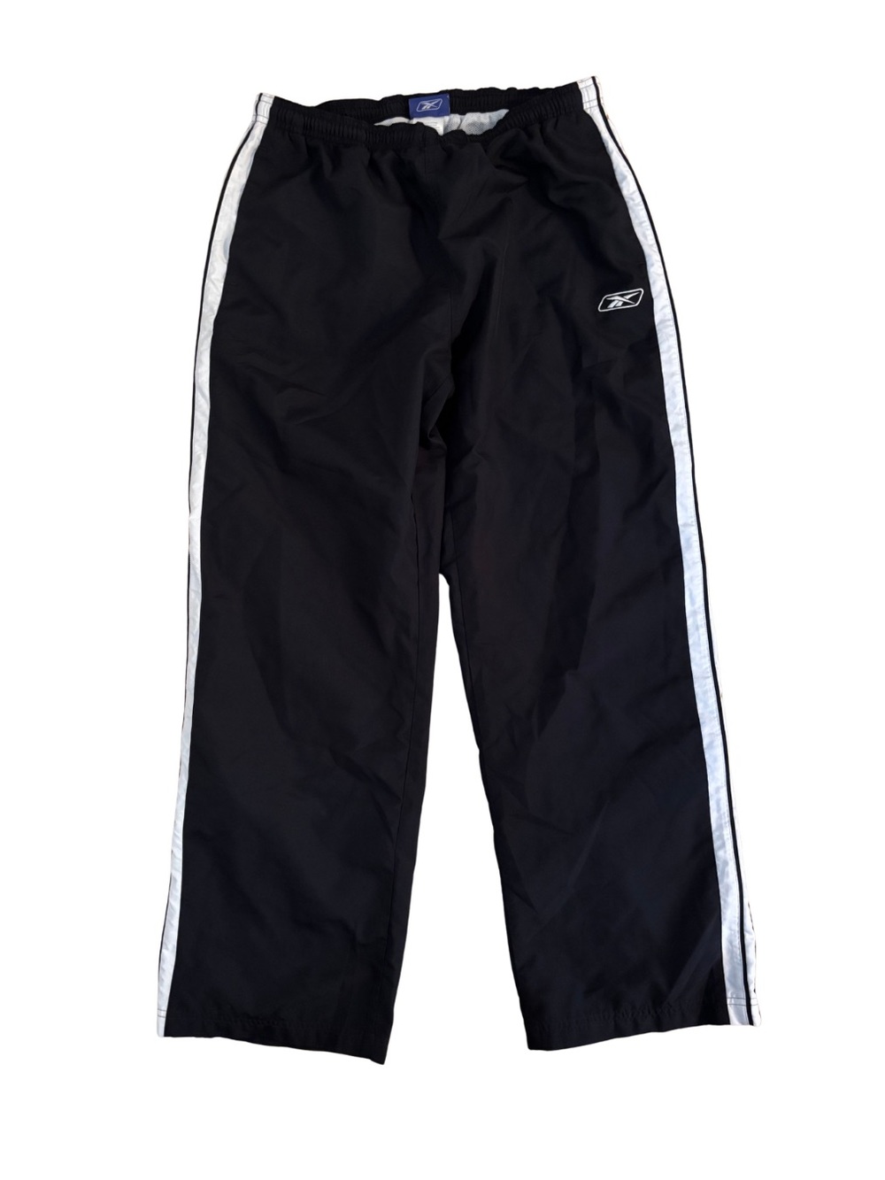 2000’s Reebok Navy Track Pants with White Side Stripes